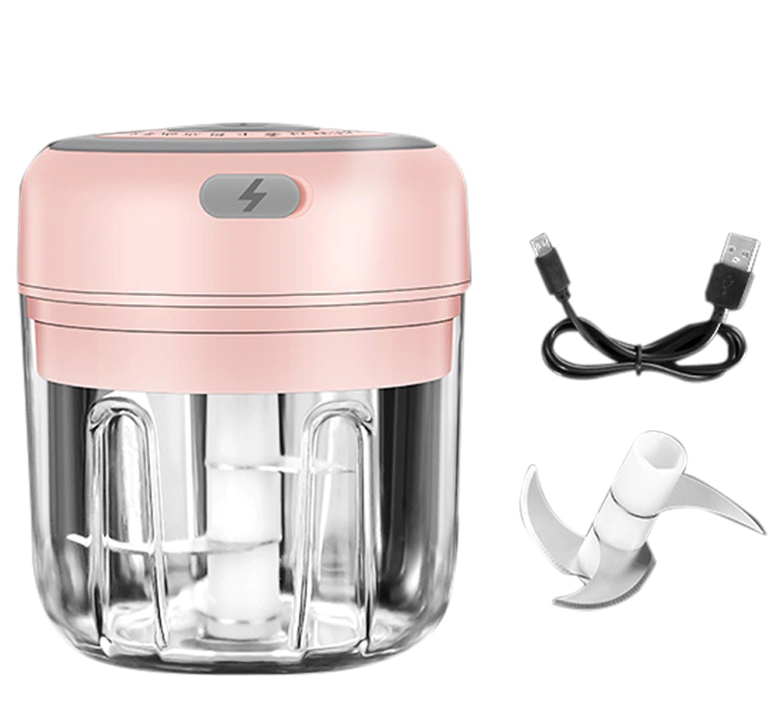 Pink Wireless Electric Food Processor/Chopper