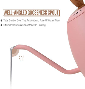Pink Gooseneck Stainless Steel Kettle Pot