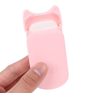 Pink 30Pcs/box Disposable Soap Paper (Kitty Kat)