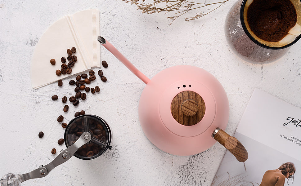 Pink Gooseneck Stainless Steel Kettle Pot