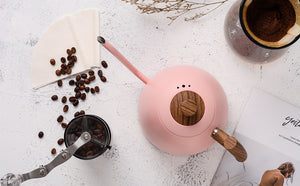 Pink Gooseneck Stainless Steel Kettle Pot