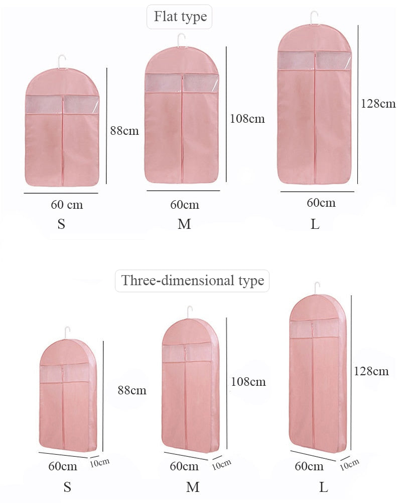 Pink Flat or 3D Garment Storage Bag (3 sizes available)