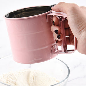 Pink Hand Held Flour Sifter