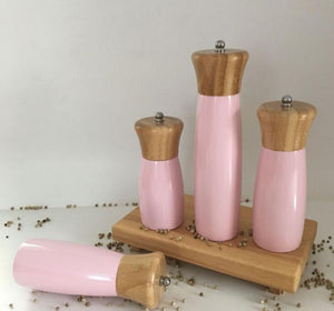 Pink Bamboo Manual Pepper Grinder (SM, M, LG)