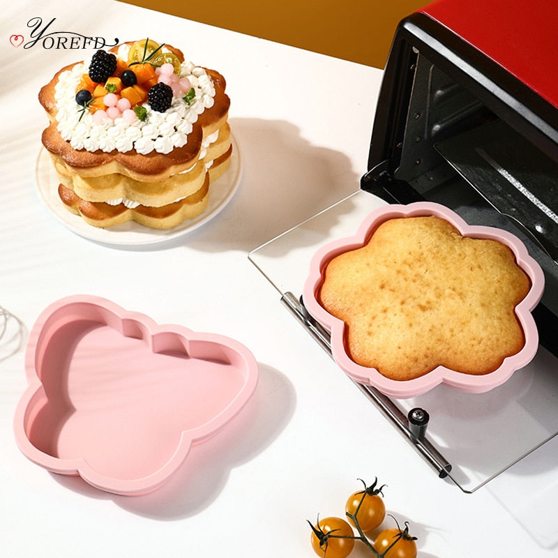 Pink Non-Stick Silicone Baking Pan (Butterfly or Cherry Blossom)