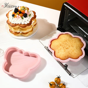 Pink Non-Stick Silicone Baking Pan (Butterfly or Cherry Blossom)