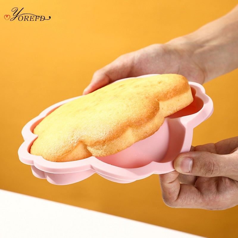 Pink Non-Stick Silicone Baking Pan (Butterfly or Cherry Blossom)