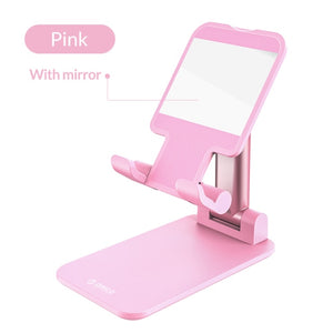 Pink Adjustable Phone Holder With Mirror