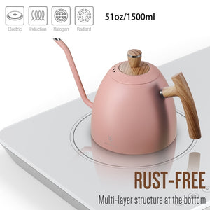 Pink Gooseneck Stainless Steel Kettle Pot
