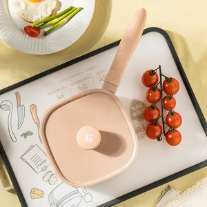 Pink Square Non-Stick Frying Pan