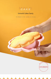 Pink Non-Stick Silicone Baking Pan (Butterfly or Cherry Blossom)