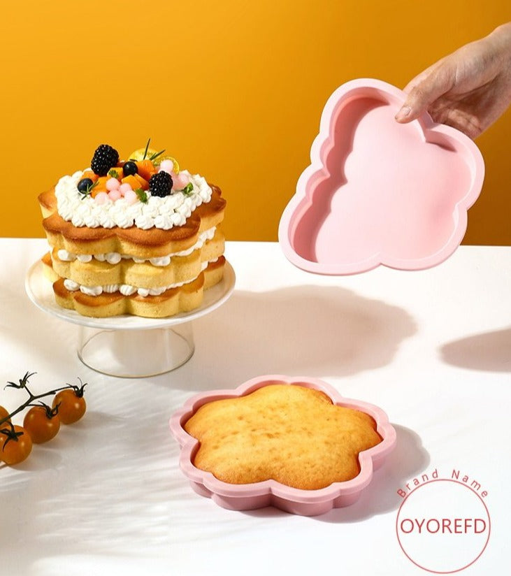 Pink Non-Stick Silicone Baking Pan (Butterfly or Cherry Blossom)
