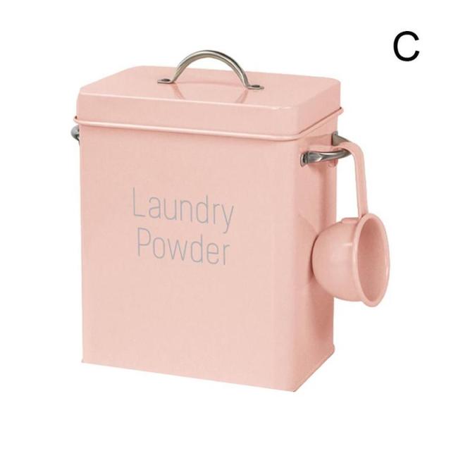 Pink Small Laundry Powder Storage Bin